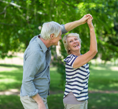 Vital elderly couple.