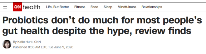 Probiotics Don't Do Much For Most Peopes Gut Health.